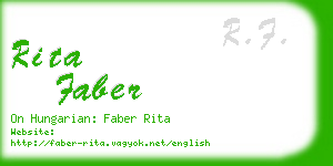 rita faber business card